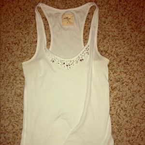Hollister tank with embellished neckline